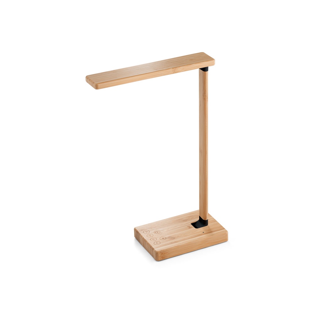 MOREY. Lampe de bureau pliante avec chargeur sans fil ultrarapide de 15 W en bambou 2