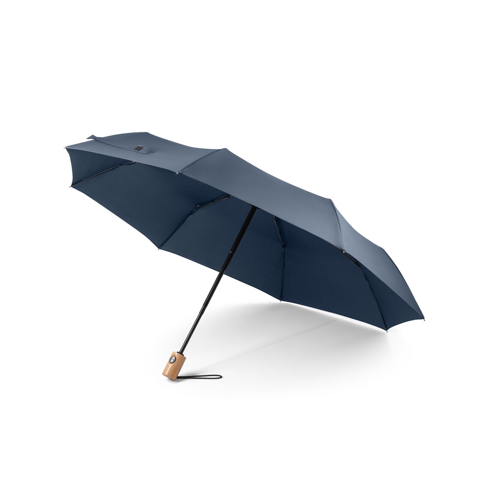 RIVER. Parapluie pliable en polyester recyclé (100% rPET) 190T pongé à ouverture et fermeture automatiques 3
