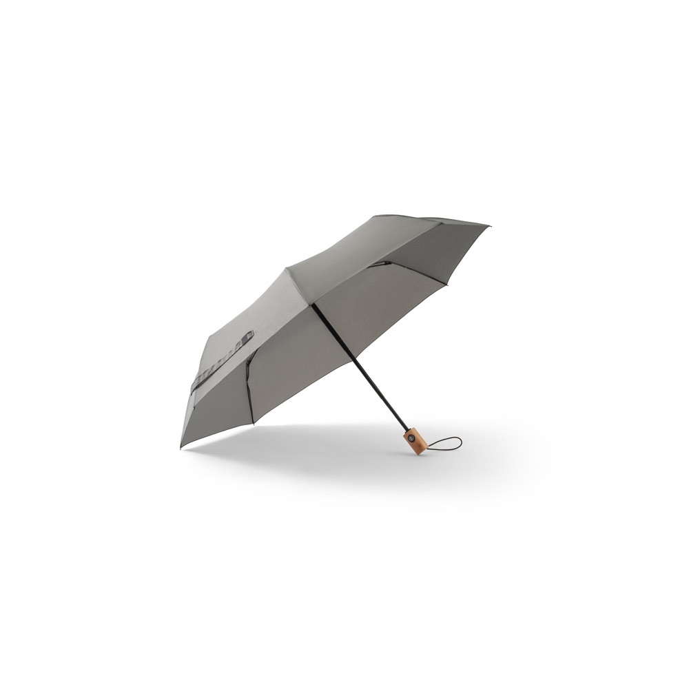 RIVER. Parapluie pliable en polyester recyclé (100% rPET) 190T pongé à ouverture et fermeture automatiques 4