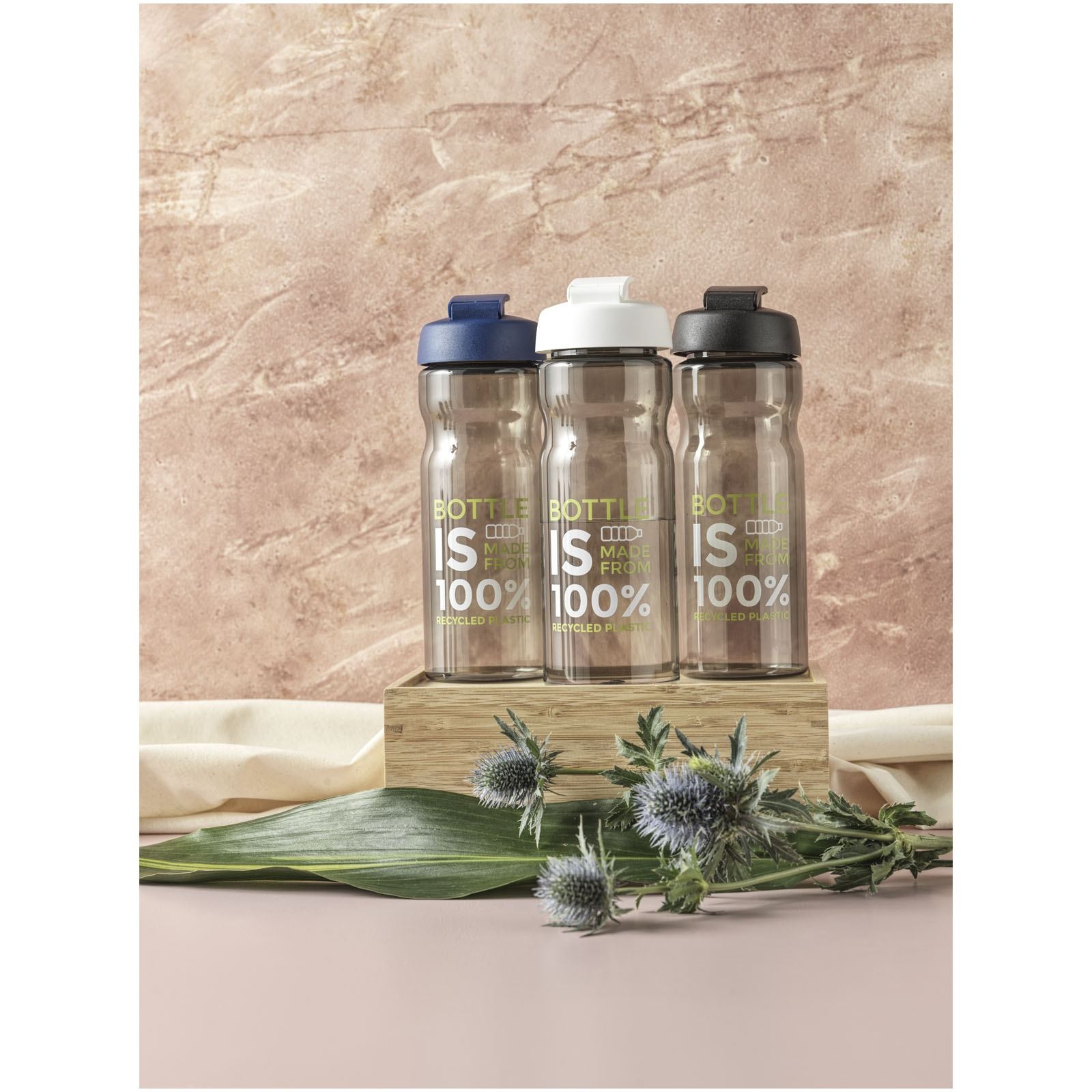 Bouteille de sport H2O Active® Eco Base de 650 ml avec couvercle à bec verseur 31