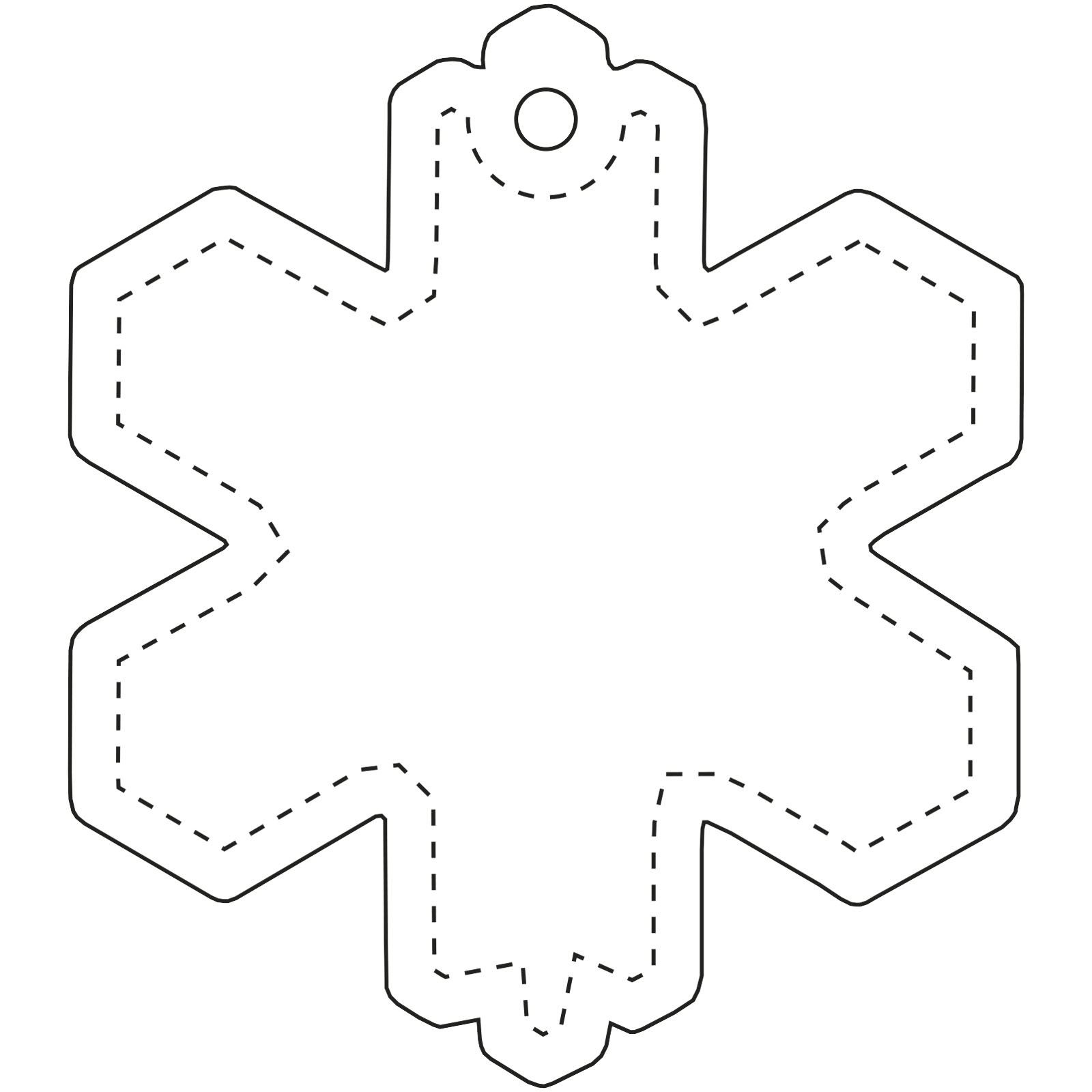 Attache réfléchissante en PVC en forme de flocon de neige H-10 RFX™ 9