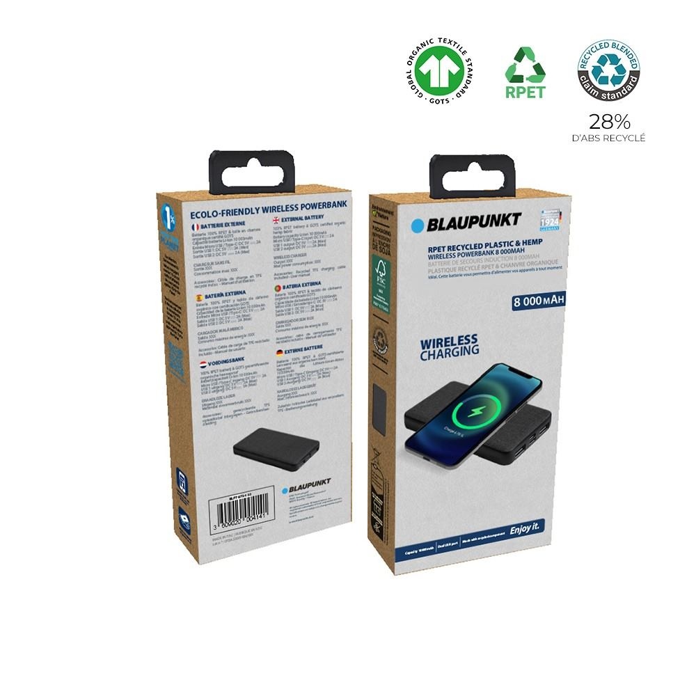 Batterie de secours induction RPET et Chanvre 8 000mAh - BLAUPUNKT 5