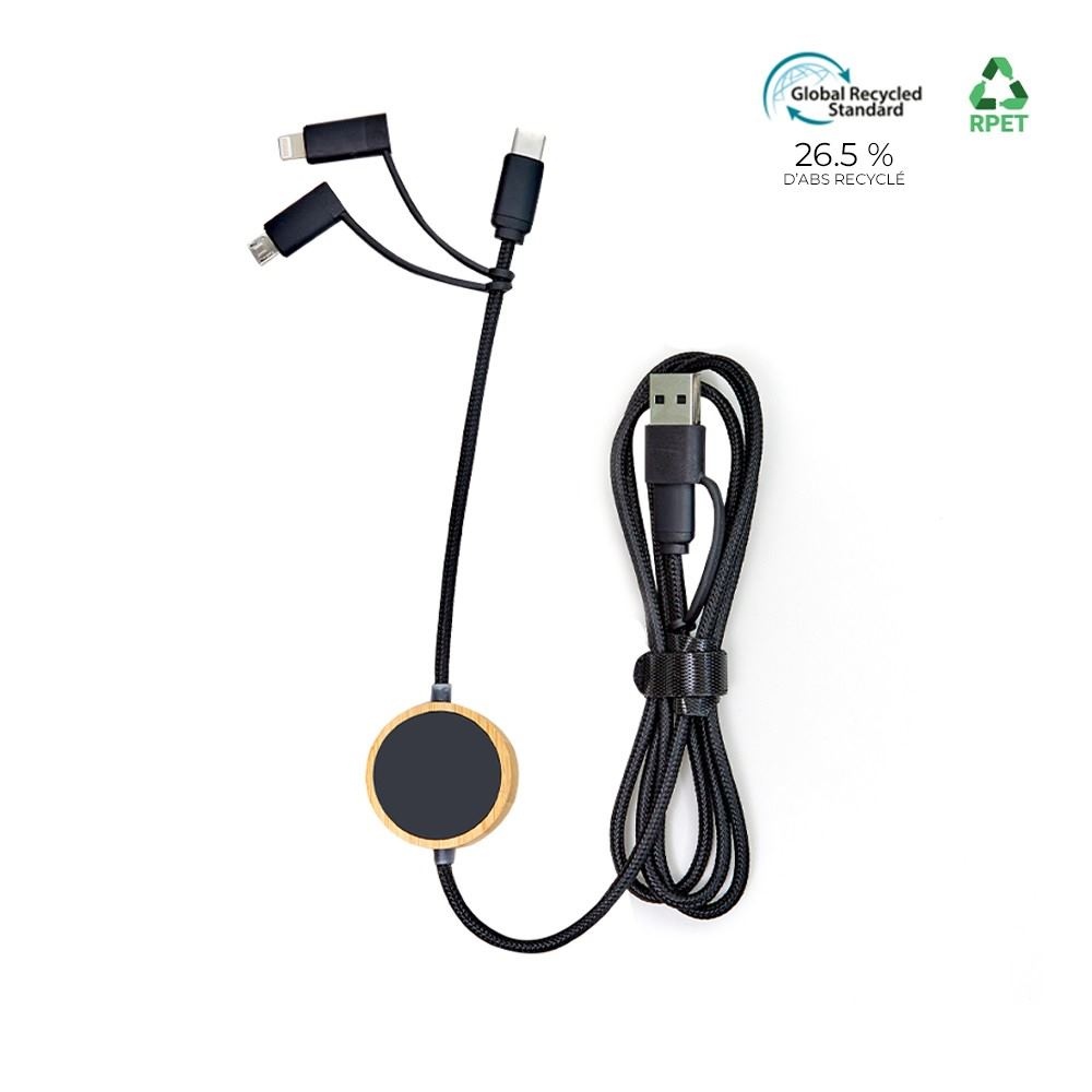 Câble recyclé 5-en-1 avec LED - BLUETECH 2