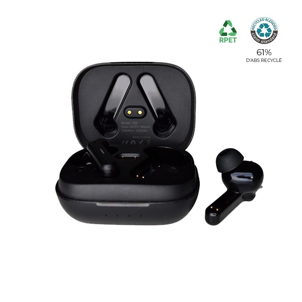 Ecouteurs Bluetooth ABS recyclé - BLUETECH 2