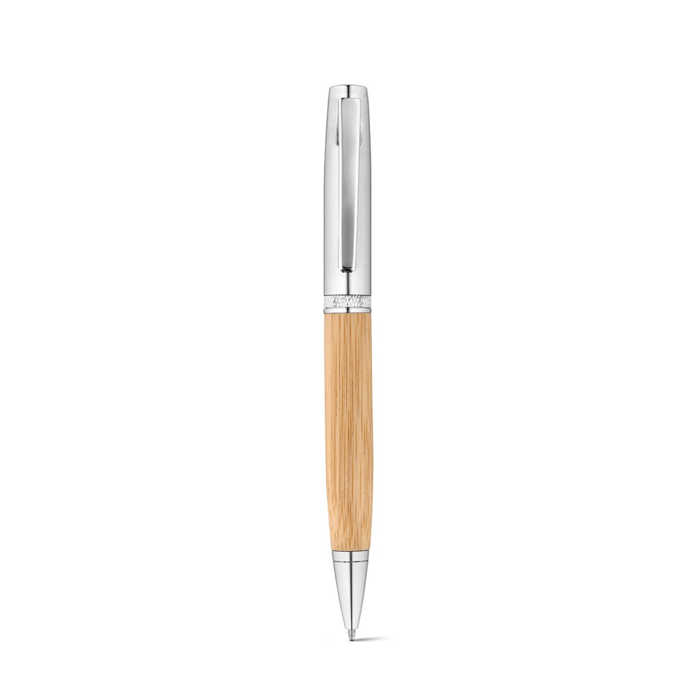 FUJI. Stylo bille en bambou et métal avec étui 7