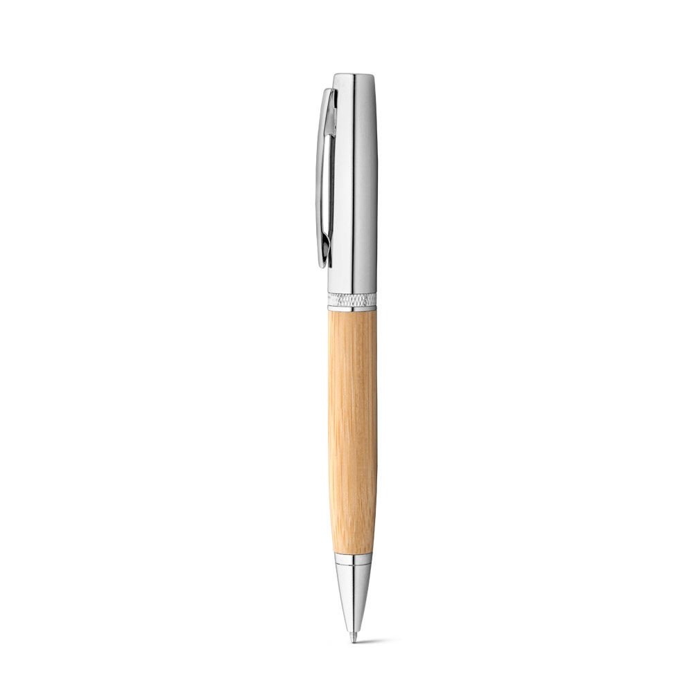 FUJI. Stylo bille en bambou et métal avec étui 2