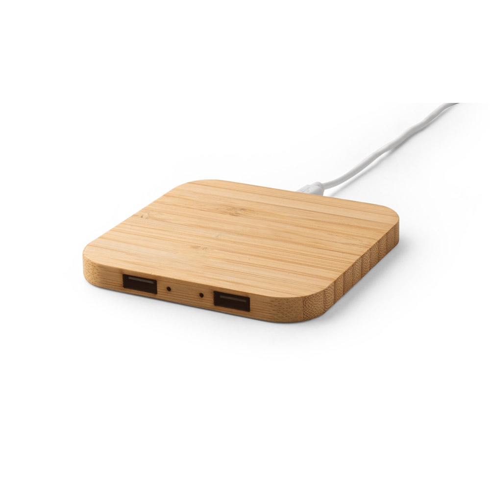 DALTON. Chargeur sans fil 15W superfast en bambou 5
