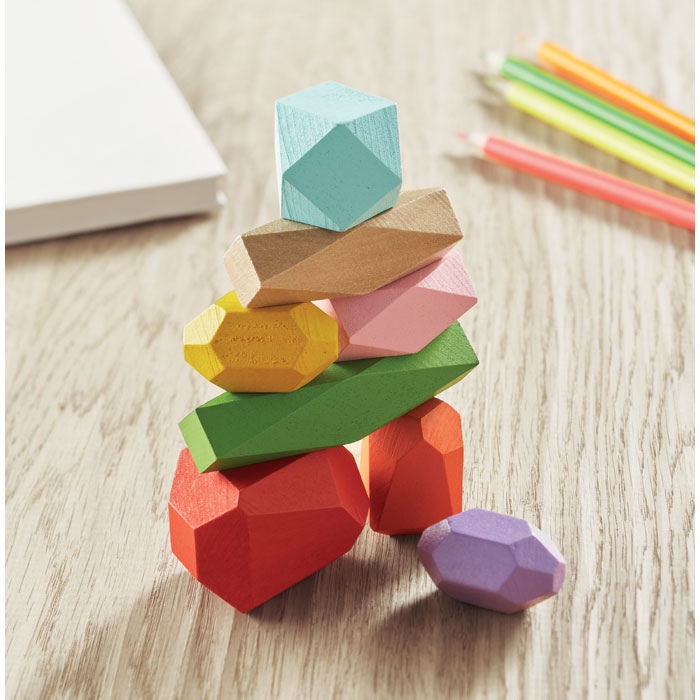 8 Pieces en bois empilables - DOLMEN 6