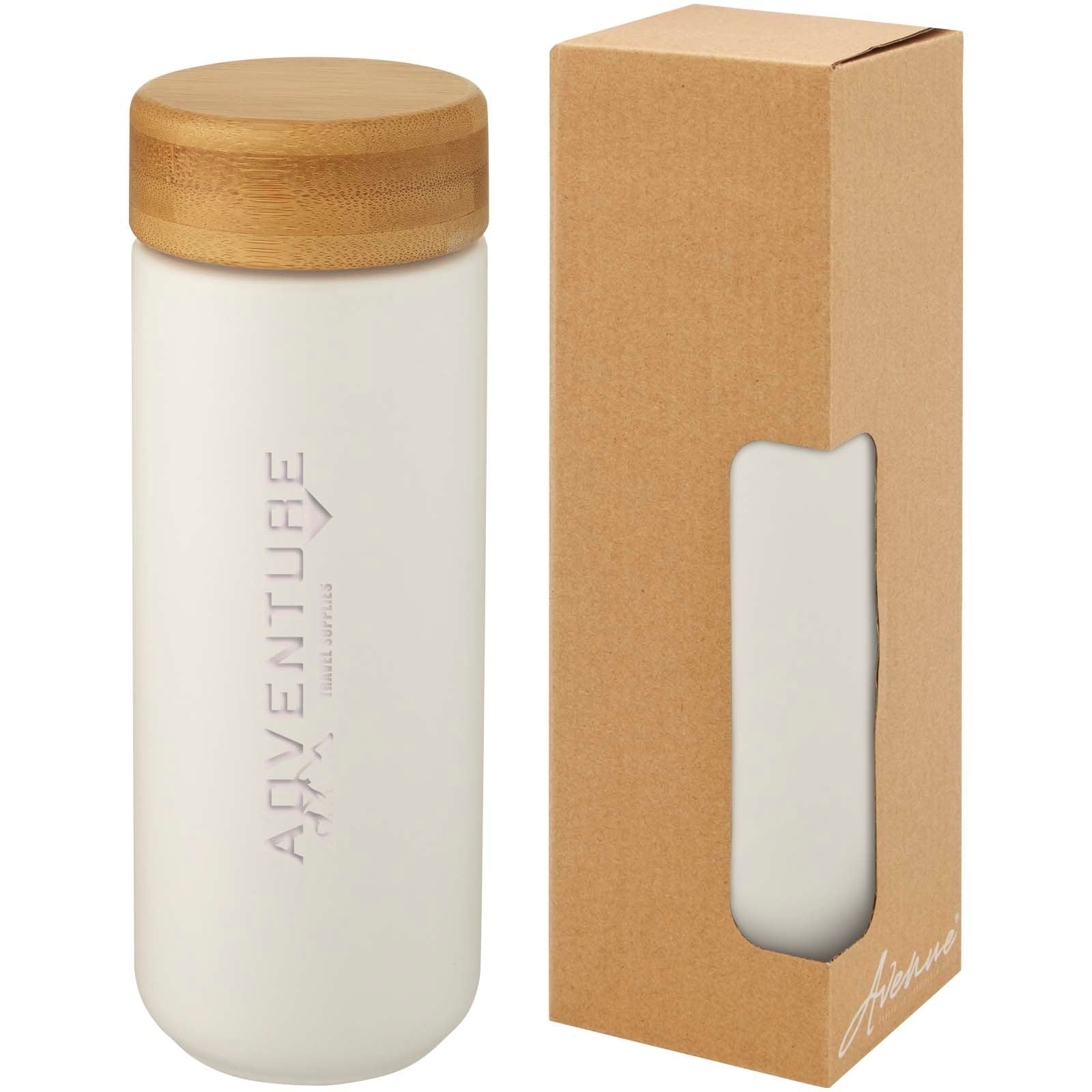 Gobelet en céramique Lumi de 300 ml avec couvercle en bambou 11