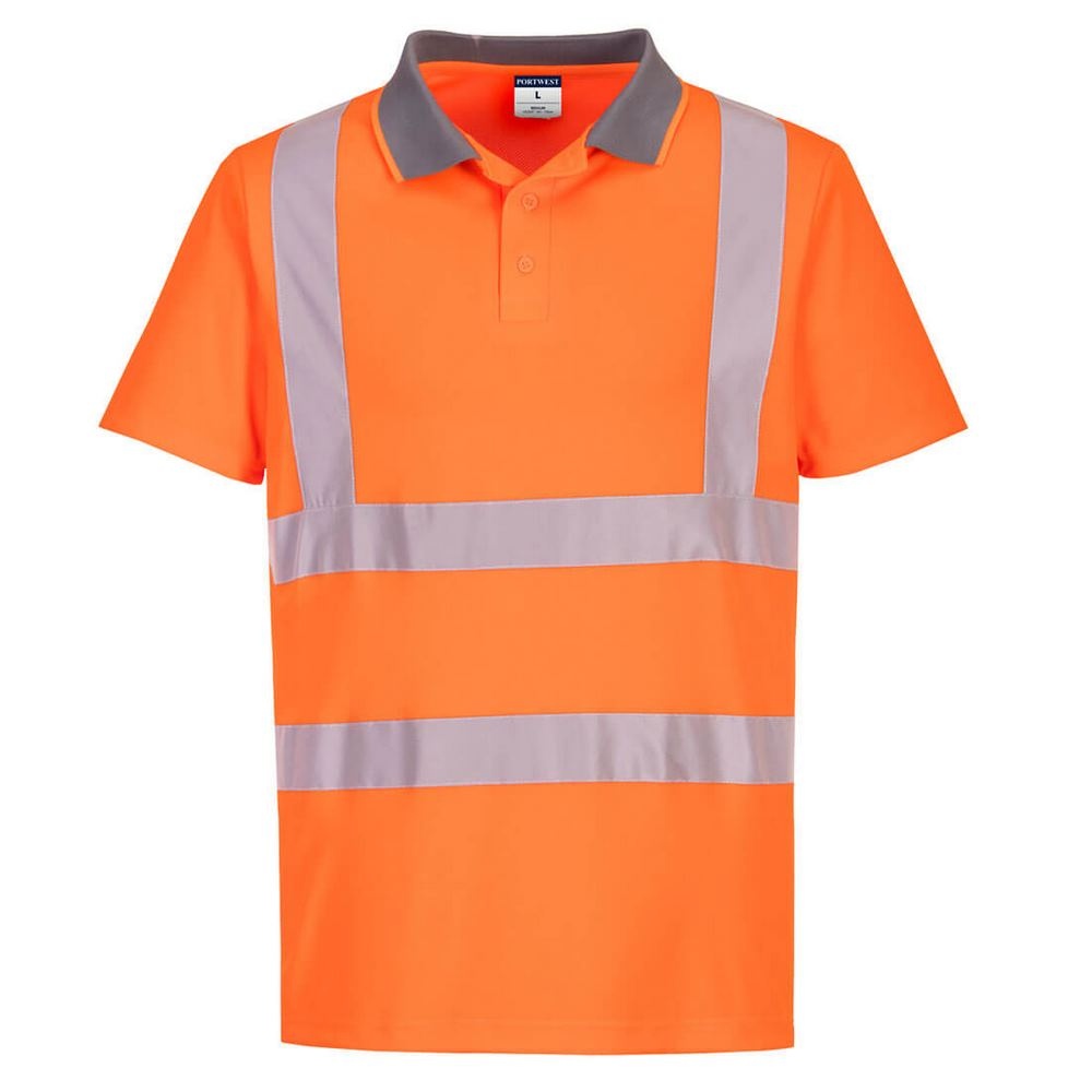 POLO ECO HAUTE VISIBILITÉ 100% poly oxford 300D end PU