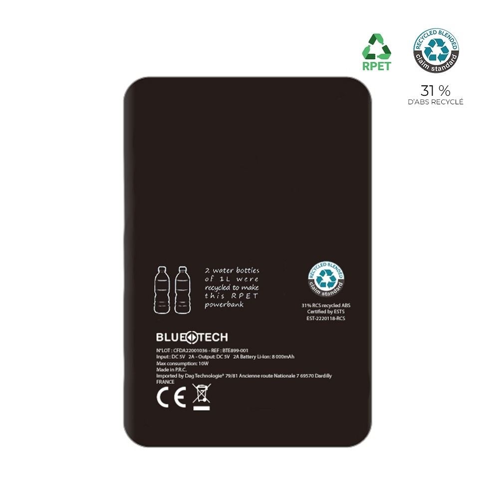 Batterie de secours RPET 5 000mAh - BLUETECH 3