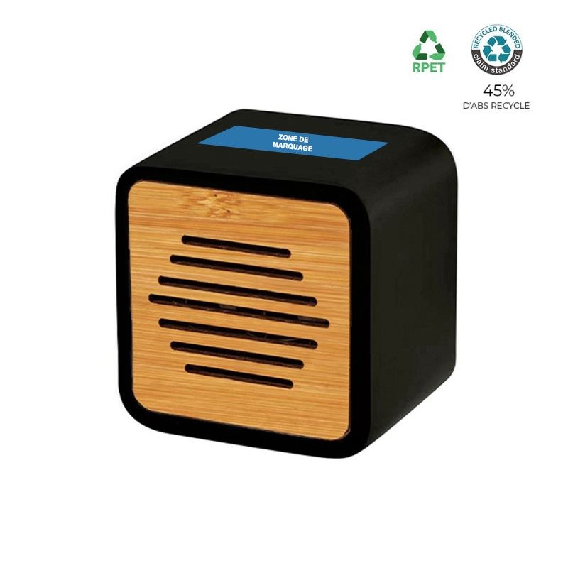 Enceinte Bluetooth ABS recyclé et bambou FSC - BLUETECH 3