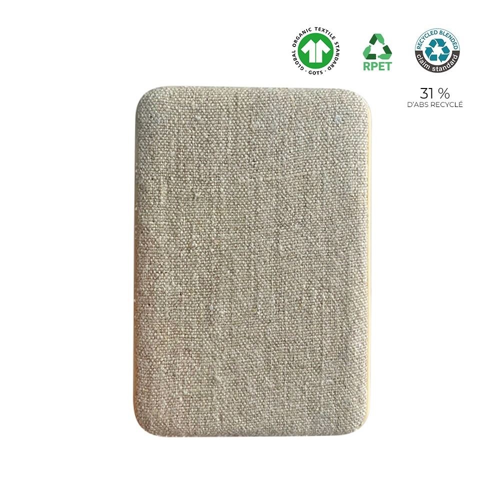 Batterie de secours RPET &amp; chanvre organique 5 000mAh - BLUETECH 2