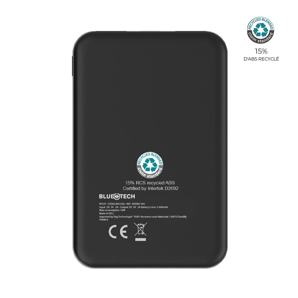 Batterie de secours ABS recyclé RCS 10 000mAh - BLUETECH 5