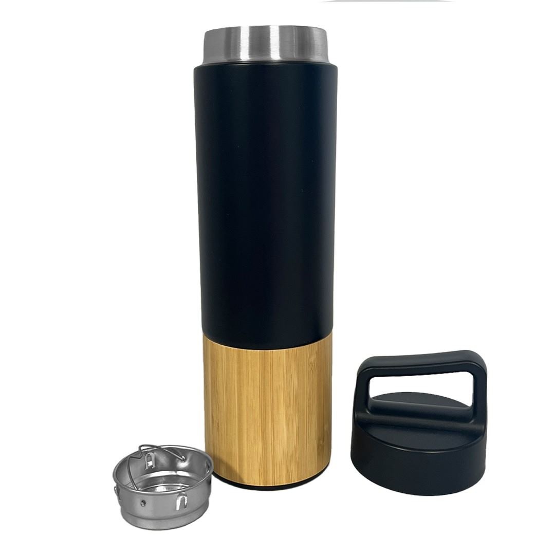 Mug Bouteille isotherme acier inoxydable RCS Finition bambou - Environnement &amp; nature 2