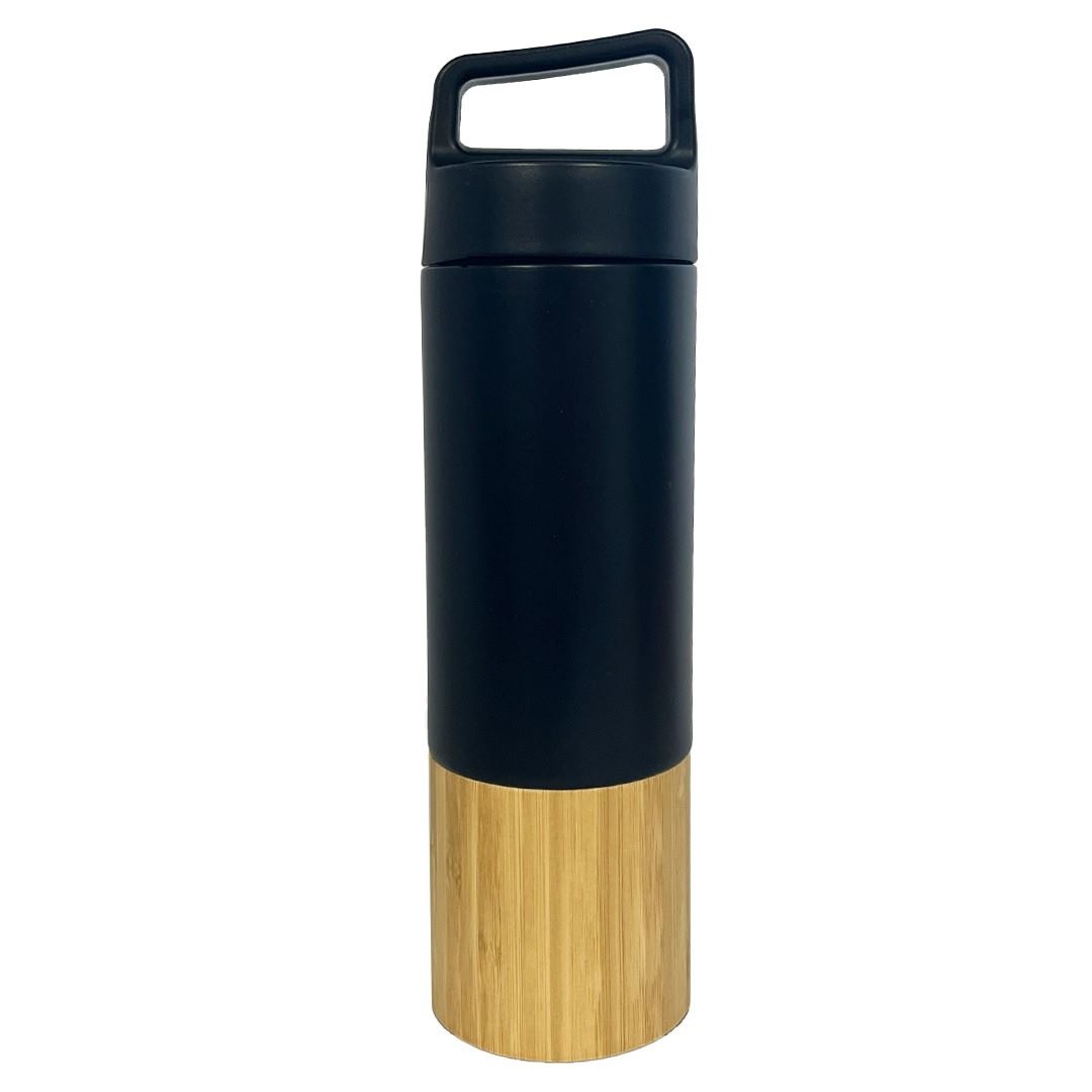 Mug Bouteille isotherme acier inoxydable RCS Finition bambou - Environnement &amp; nature