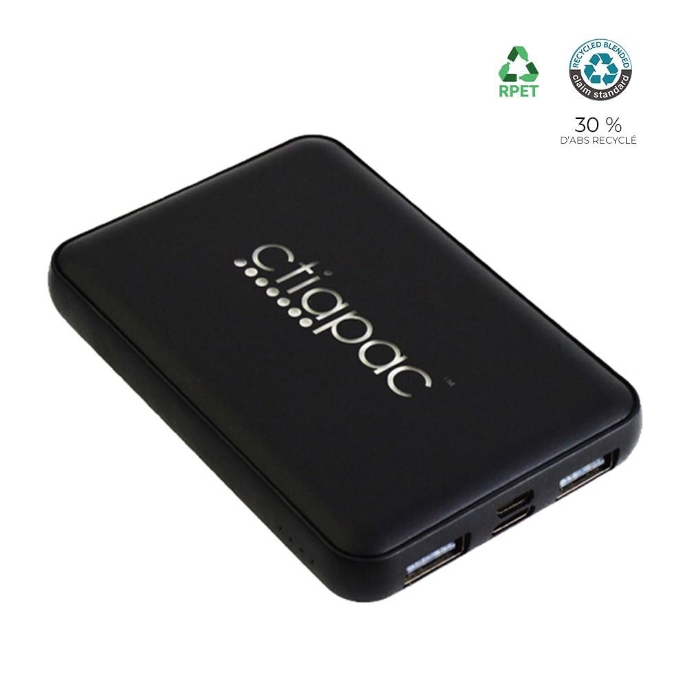 Batterie de secours RPET avec LED 5 000mAh - BLUETECH 4