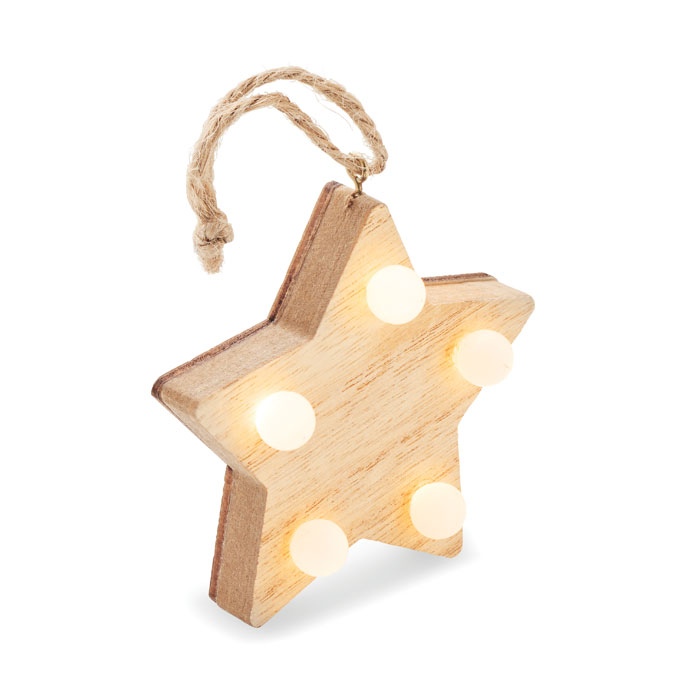 Étoile en bois avec lumières - LALIE 4