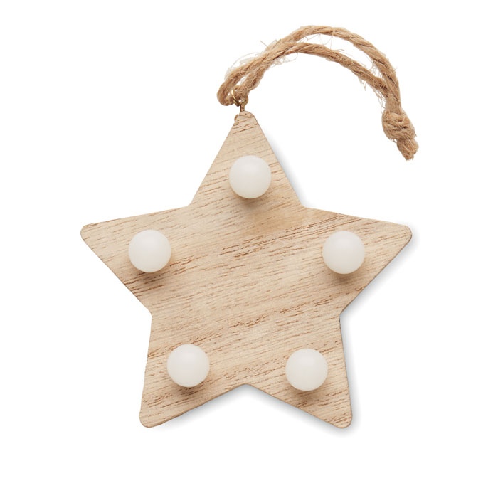Étoile en bois avec lumières - LALIE 5