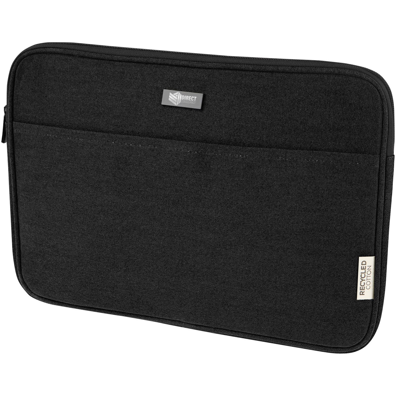 Housse pour ordinateur portable Joey de 2 L en toile recyclée GRS 14 pouces 10