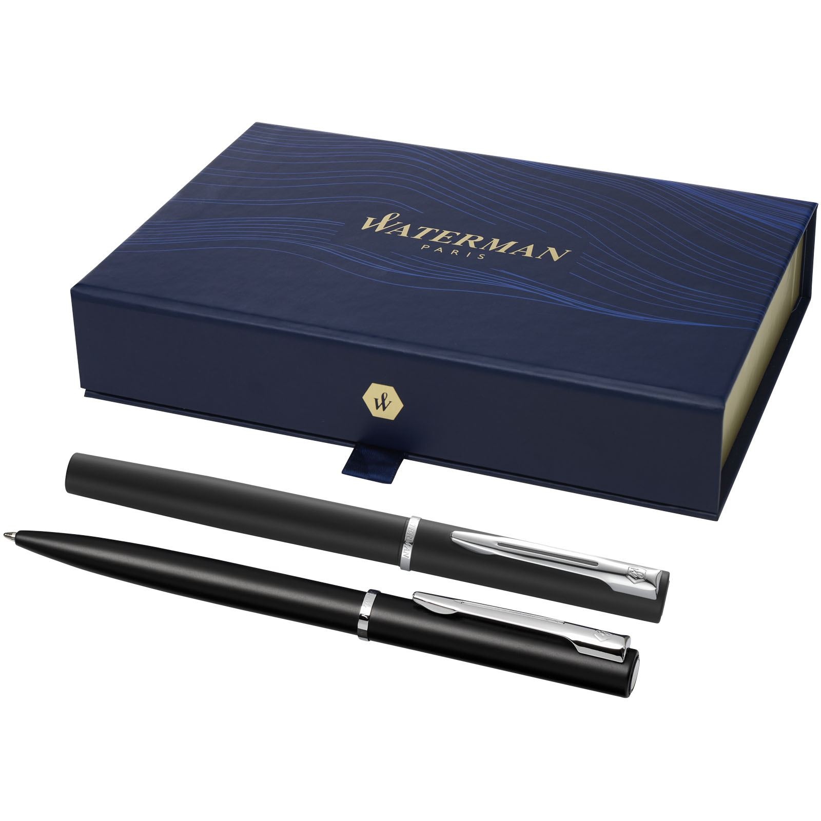 Parure de stylos bille et roller Allure  (encre noire)