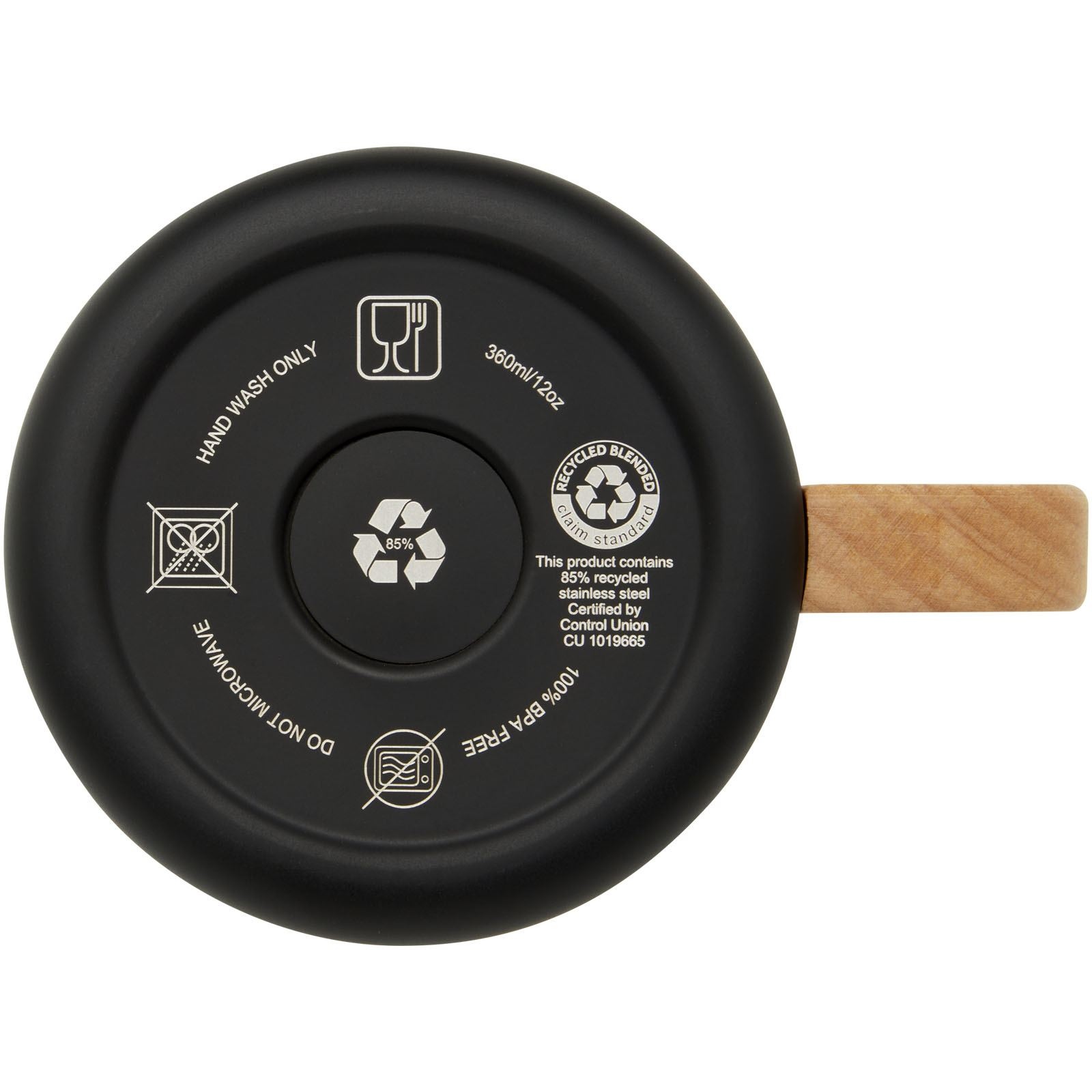 Tasse Bjorn de 360 ml en acier inoxydable recyclé certifiée RCS avec isolation sous vide et couche de cuivre 22