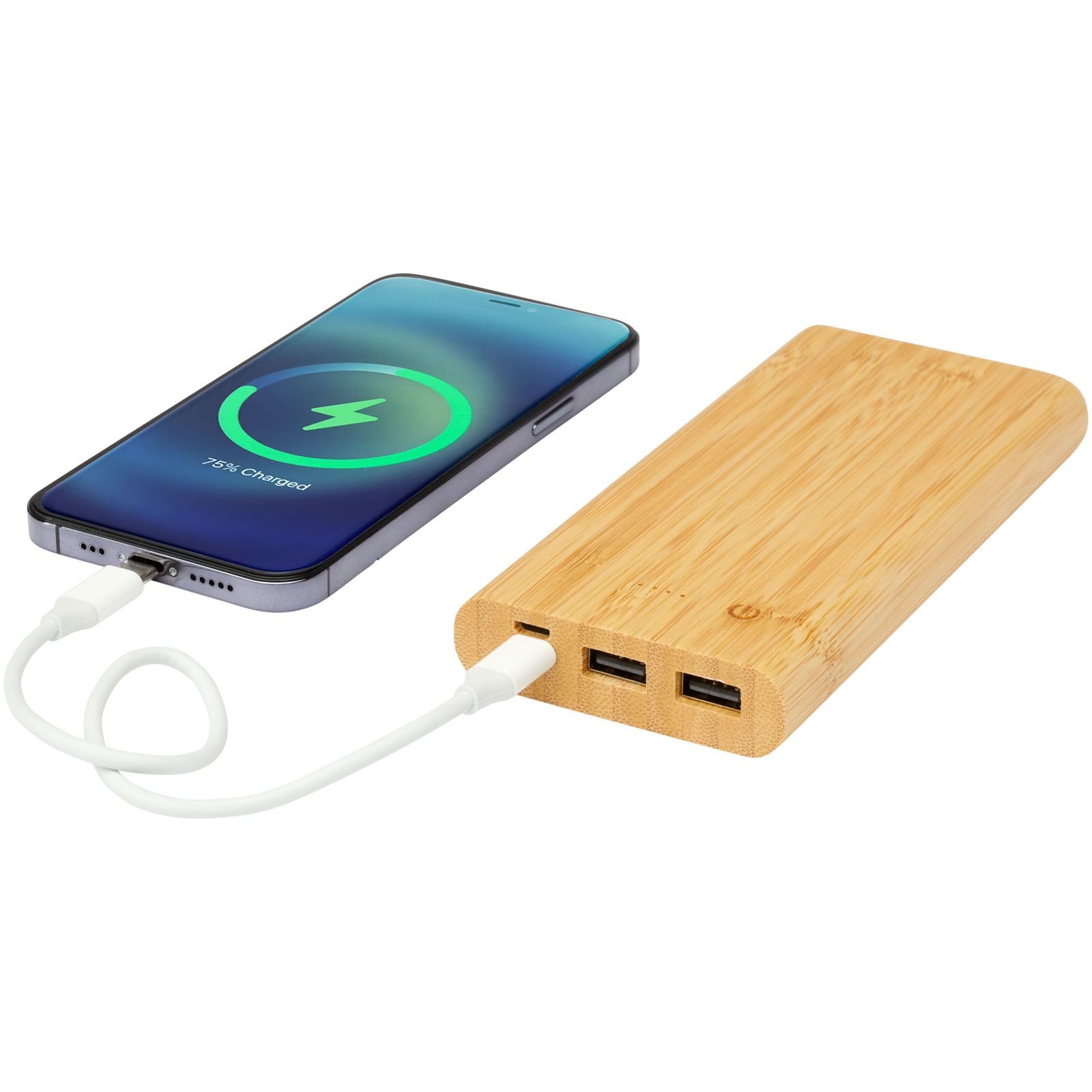 Batterie de secours Tulda de 10,000 mAh en bambou 8