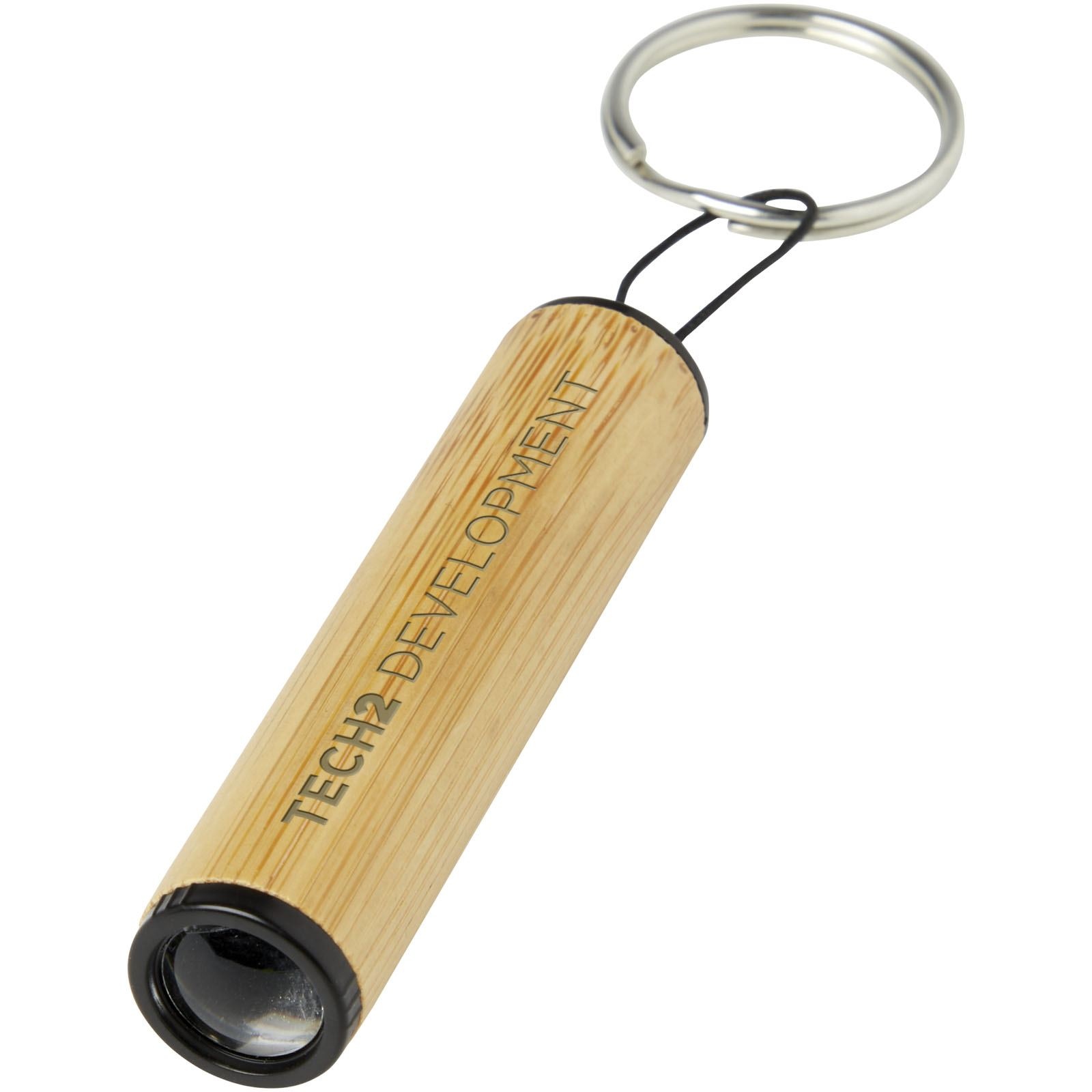 Porte-clés Cane en bambou avec lumière 4
