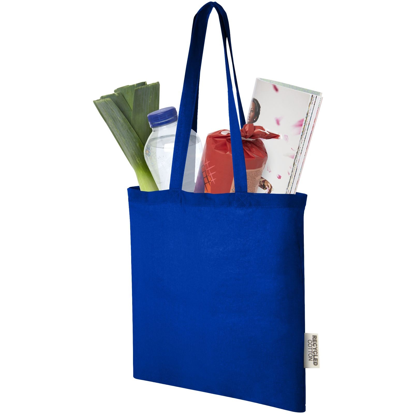 Sac shopping Madras en coton certifié GRS de 140 g/m2 de 7 L 24