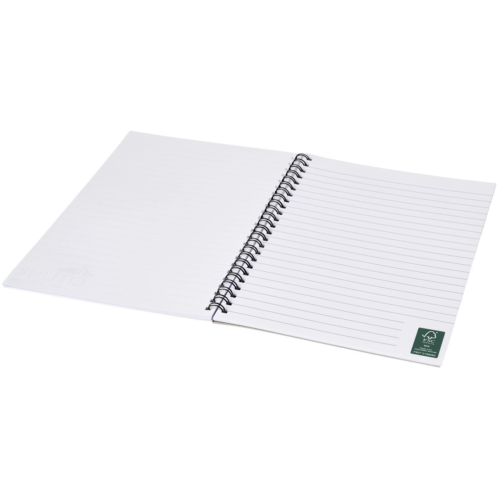 Carnet de notes à spirales A5 Desk-Mate® avec couverture arrière imprimée 8