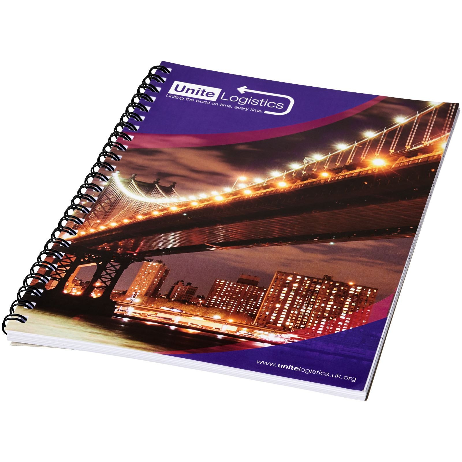 Carnet de notes à spirales A5 Desk-Mate® avec couverture arrière imprimée 2