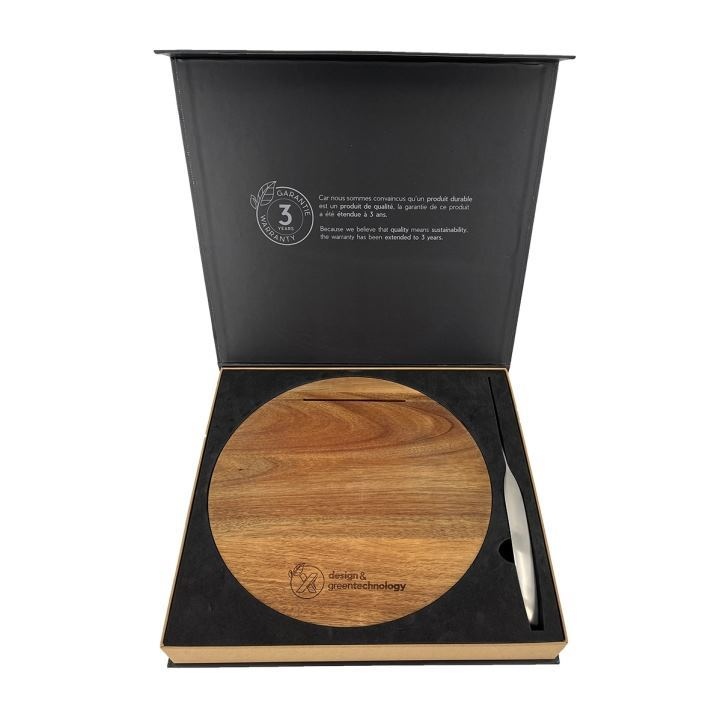 set de planche à découper et couteau FSC 100% bois d'acacia (Stock) 5
