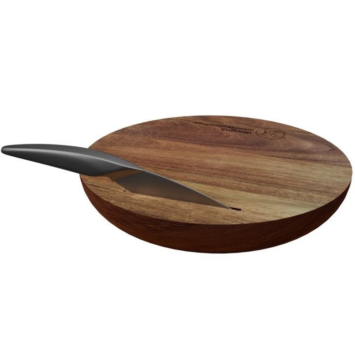 set de planche à découper et couteau FSC 100% bois d'acacia (Import) 3