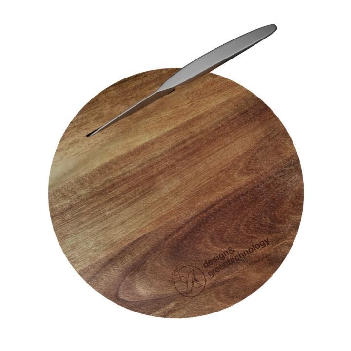 set de planche à découper et couteau FSC 100% bois d'acacia (Import) 4