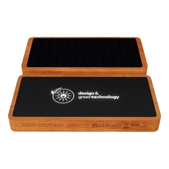 Batterie externe éco solaire 10000 FSC 100% bambou (Import) 3