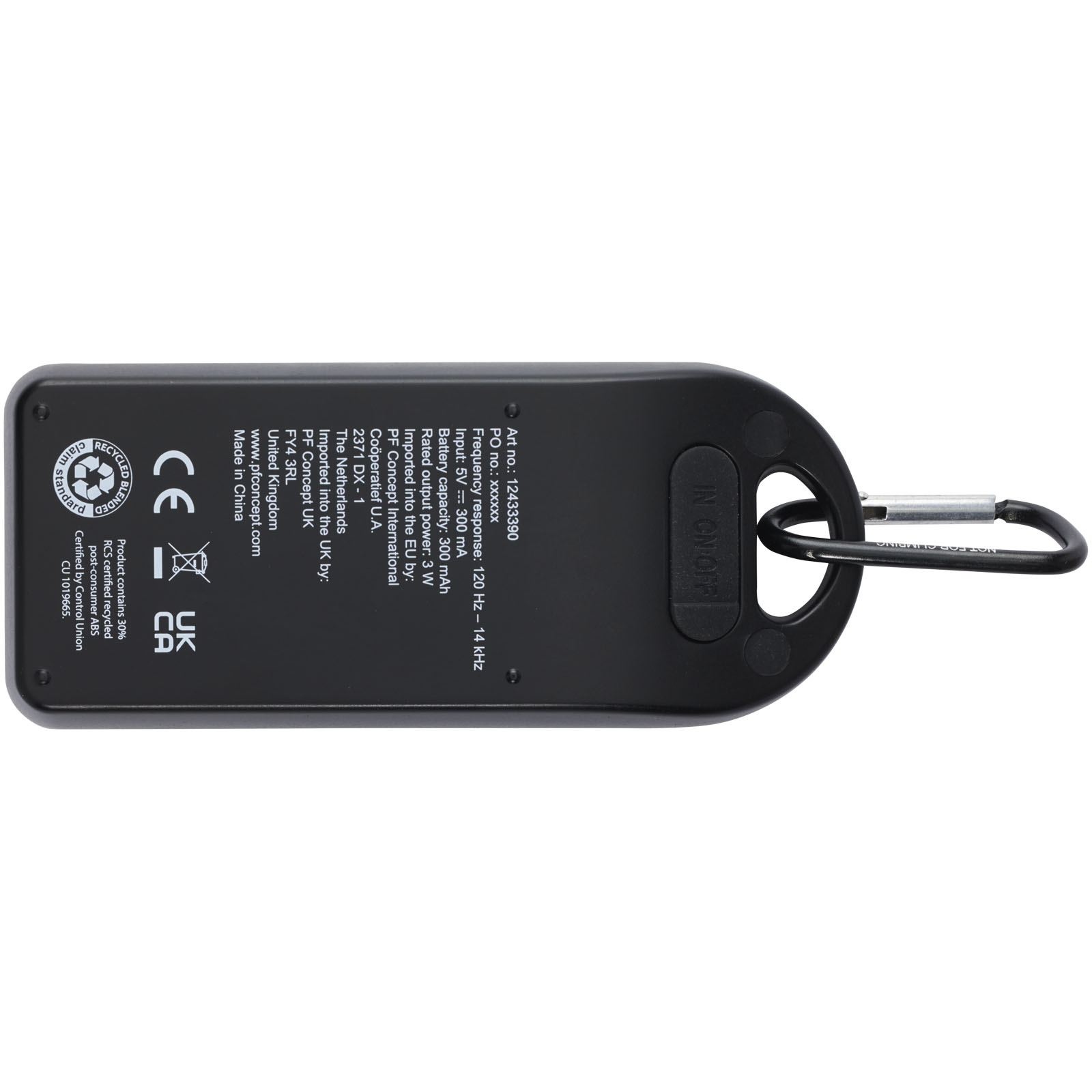 Haut-parleur Bluetooth® Omni 3 W IPX4 RCS en plastique recyclé 5