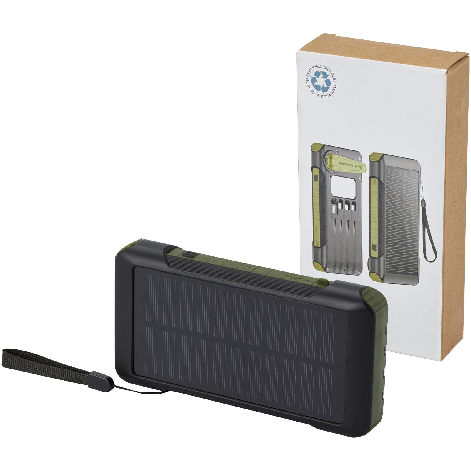 Batterie de secours Soldy solaire à dynamo en plastique recyclé RCS de 10 000 mAh 7