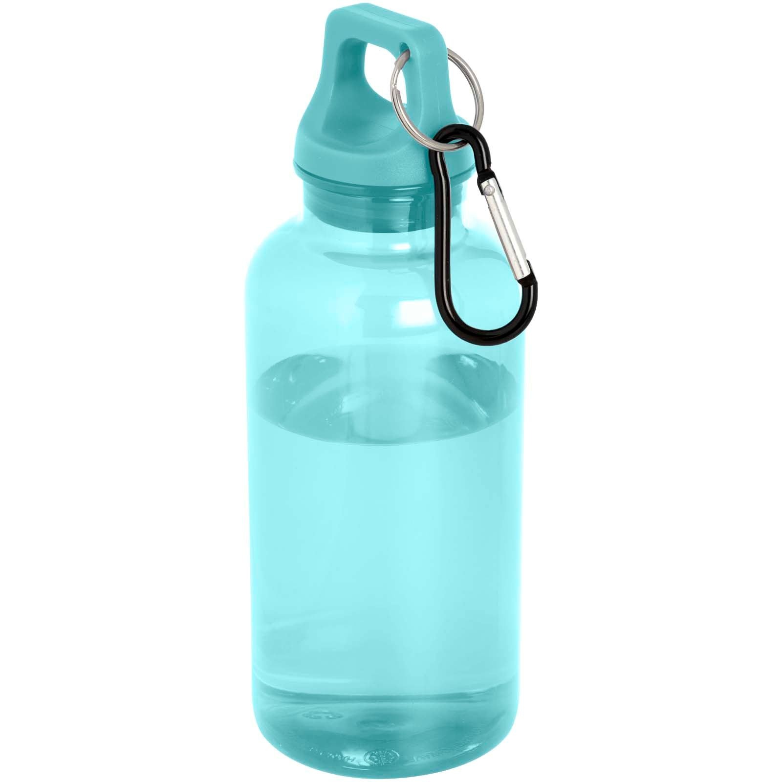 Bouteille d'eau Oregon de 400 ml en plastique recyclé avec mousqueton 12