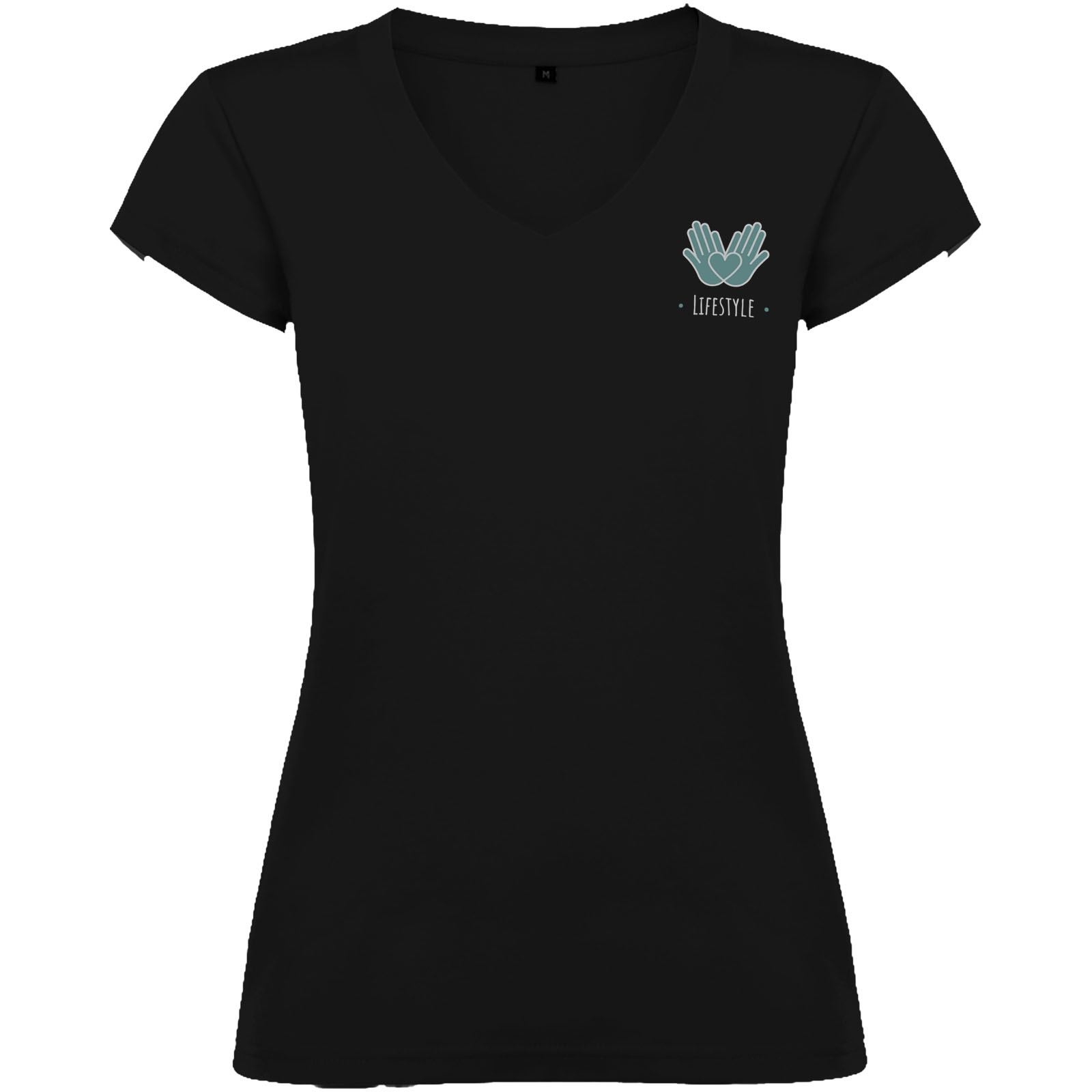T-shirt Victoria à col en V et manches courtes pour femme 14