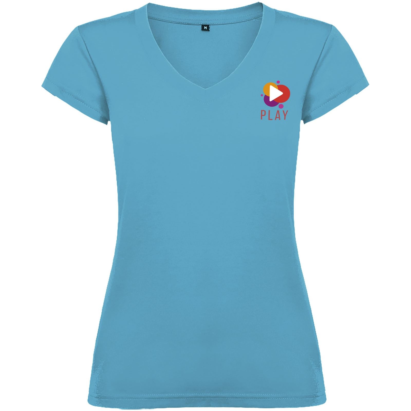 T-shirt Victoria à col en V et manches courtes pour femme 24