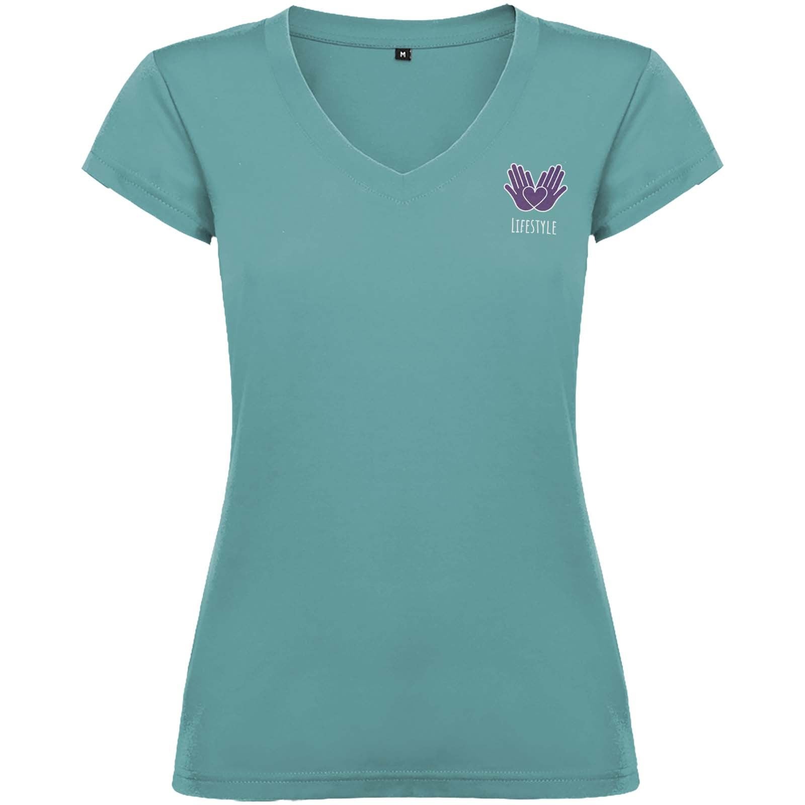 T-shirt Victoria à col en V et manches courtes pour femme 16