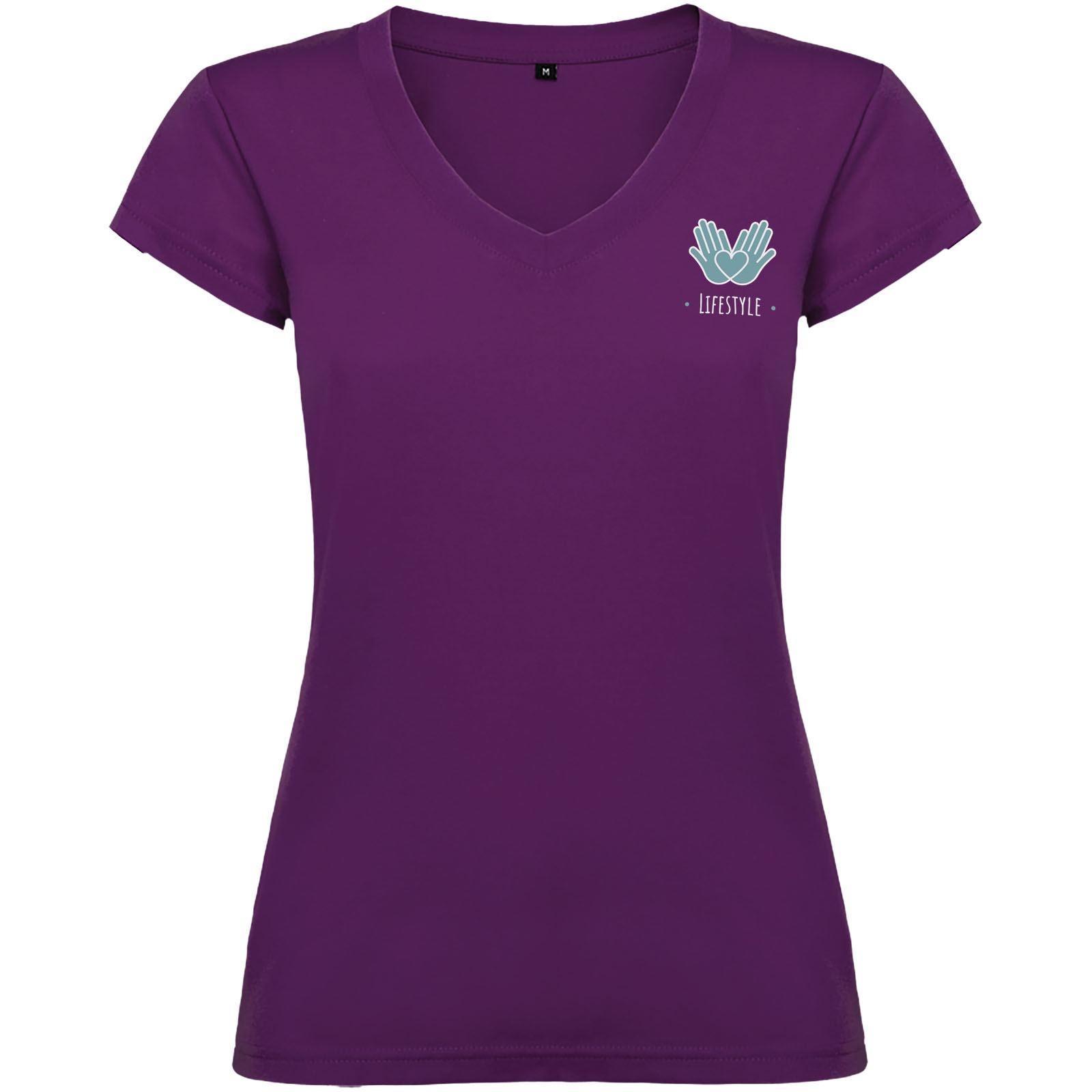 T-shirt Victoria à col en V et manches courtes pour femme 20