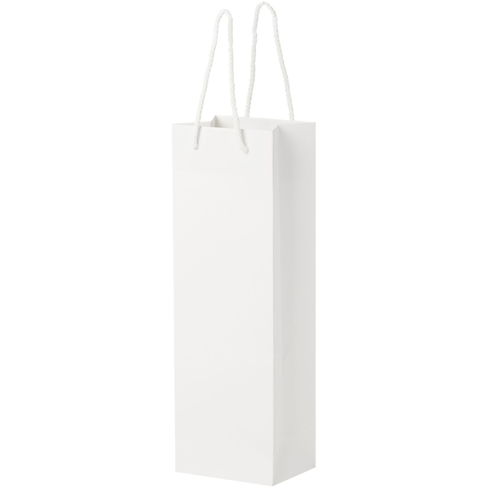 Sac de bouteille de vin en papier 170 g/m2 integra fait à la main avec poignées torsadées en plastique, 12 x 9 x 37 cm 8
