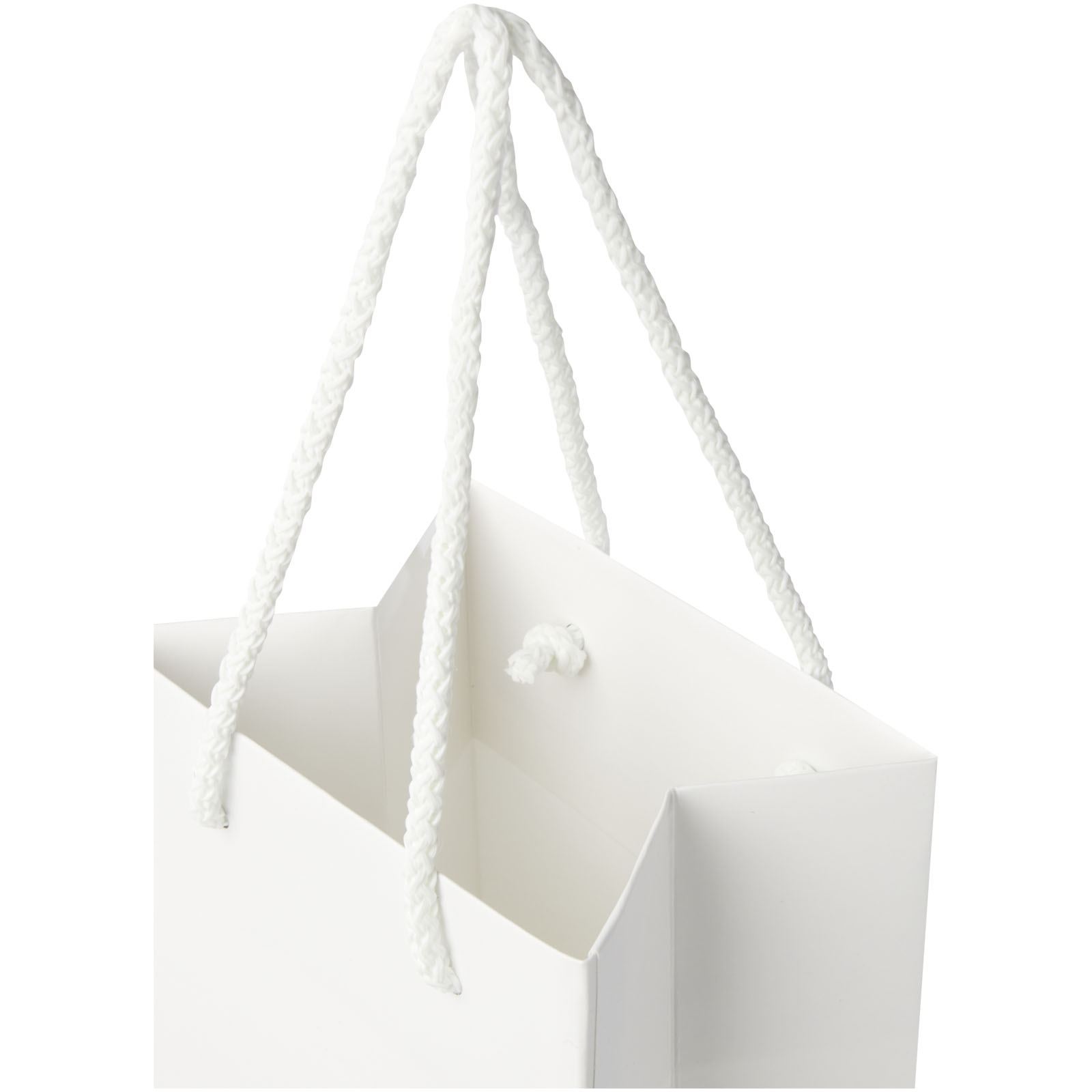 Sac de bouteille de vin en papier 170 g/m2 integra fait à la main avec poignées torsadées en plastique, 12 x 9 x 37 cm 11