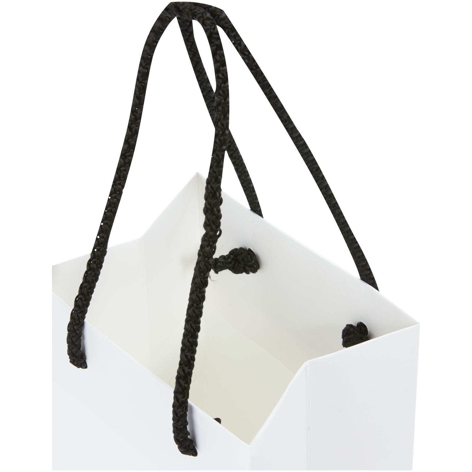 Sac de bouteille de vin en papier 170 g/m2 integra fait à la main avec poignées torsadées en plastique, 12 x 9 x 37 cm 12