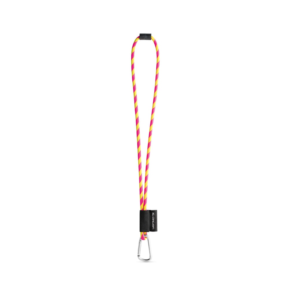 SET Lanyard TUBE Long (Ø 7 mm) avec mousqueton en forme de D de 55 mm et fermoir de sécurité Ø 7 mm 9