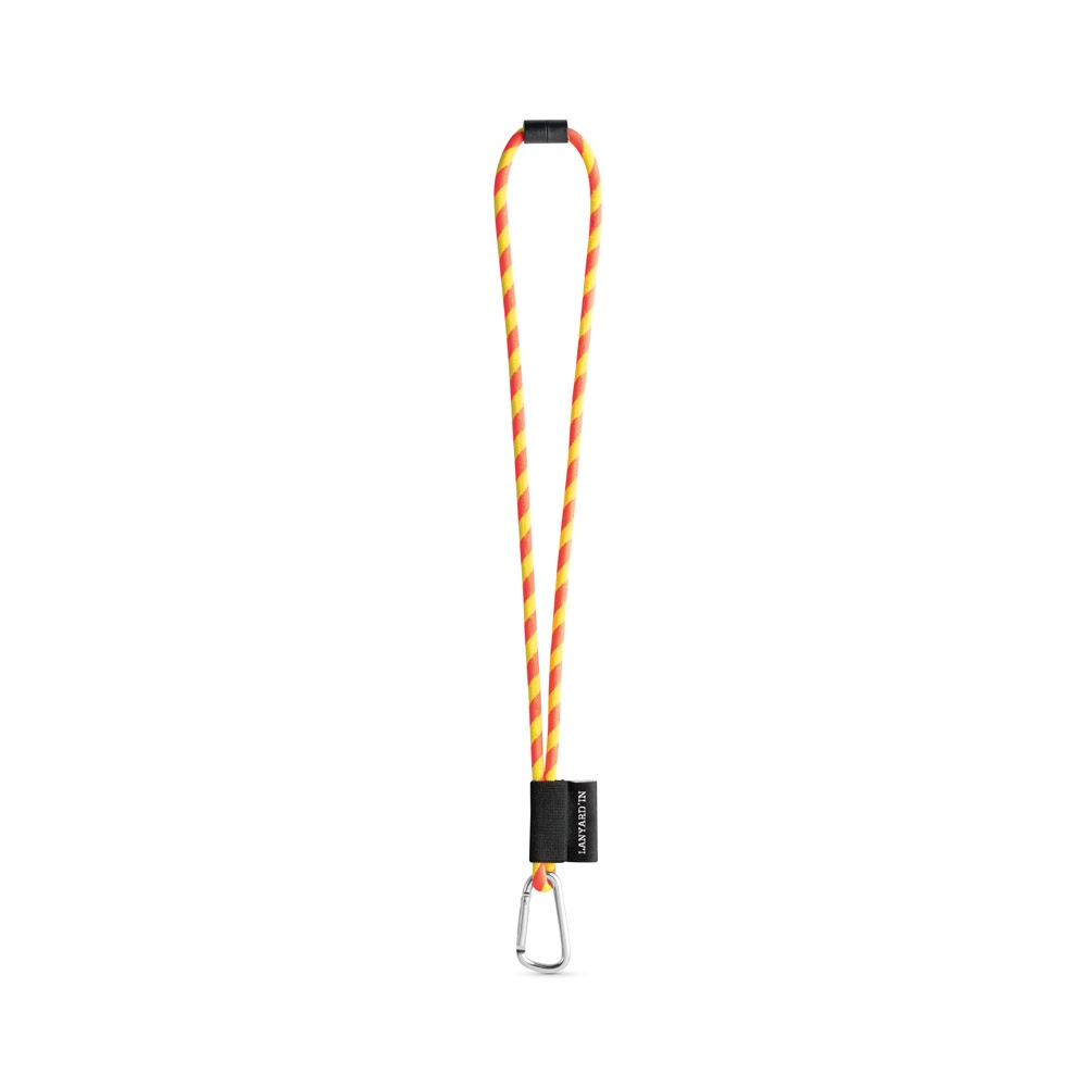 SET Lanyard TUBE Long (Ø 7 mm) avec mousqueton en forme de D de 55 mm et fermoir de sécurité Ø 7 mm 10