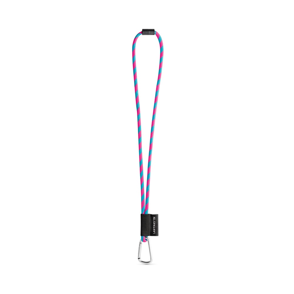 SET Lanyard TUBE Long (Ø 7 mm) avec mousqueton en forme de D de 55 mm et fermoir de sécurité Ø 7 mm 12