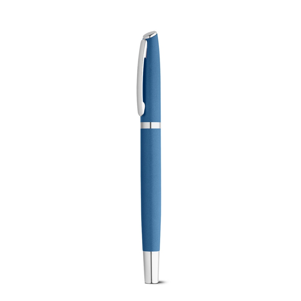 RE-LANDO-SET. Set rollet et stylo bille avec corps en aluminium recyclé (100% rAL) 18