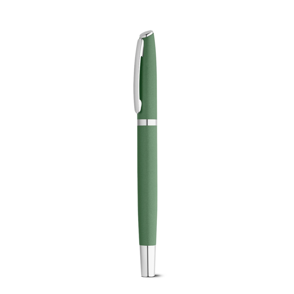 RE-LANDO-SET. Set rollet et stylo bille avec corps en aluminium recyclé (100% rAL) 26